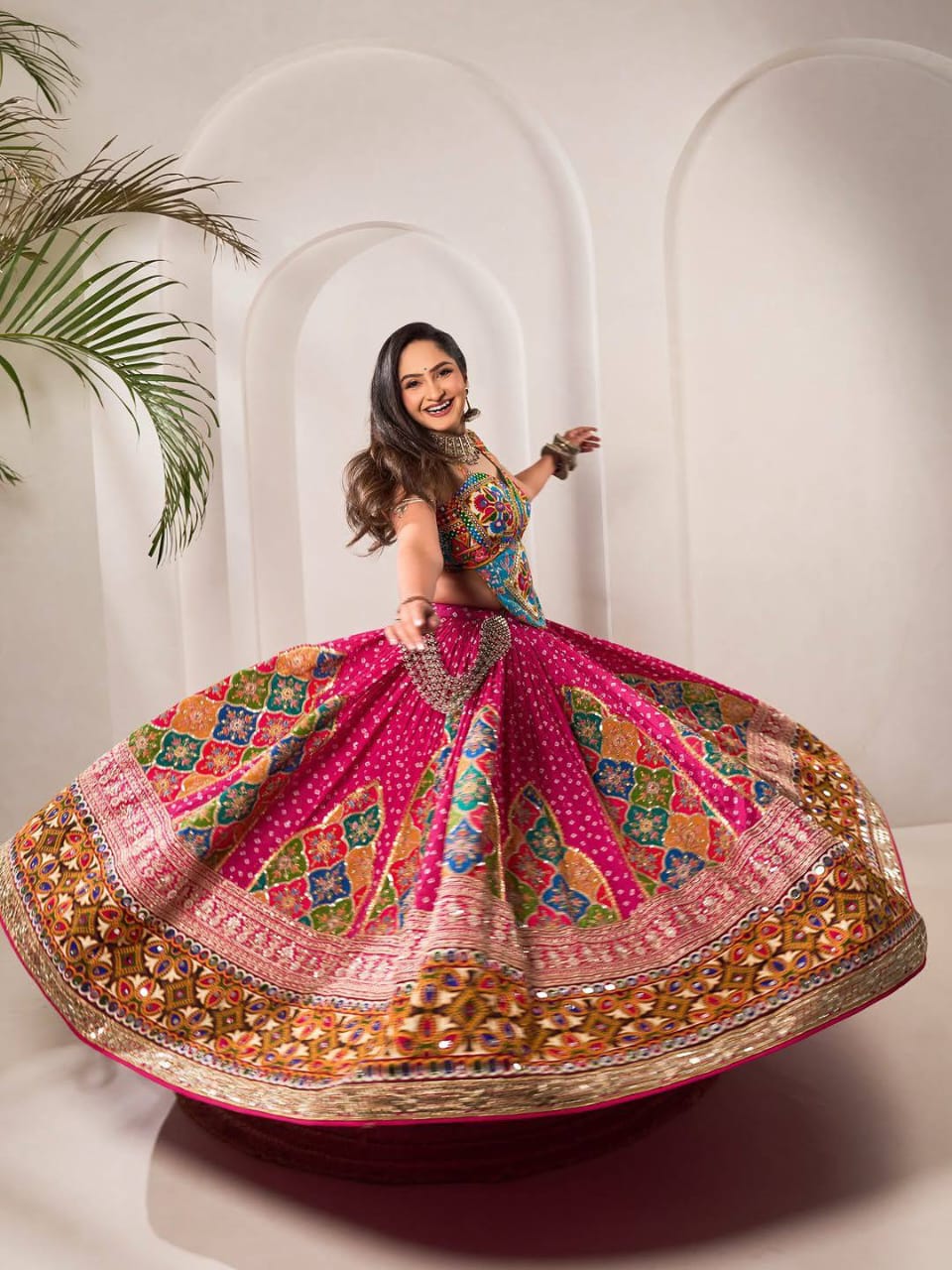 Heavy Muslin Cotton Lehenga Choli